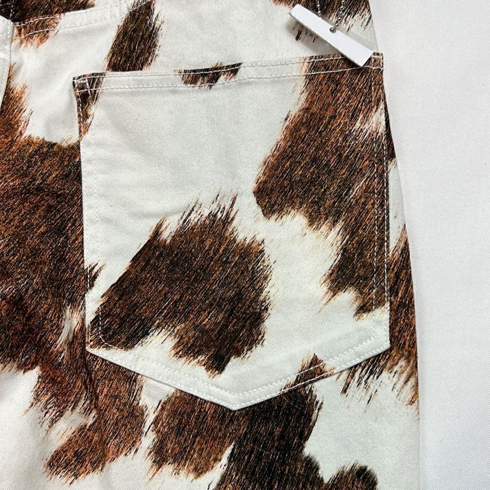 We Wore what White and brown animal print jeans size 26 NWT - Picture 11 of 16
